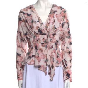 IRO Floral Wrap Blouse